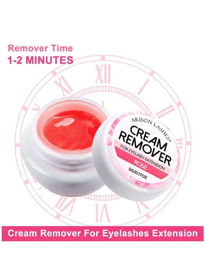 أريسون لاشز كريم إزالة تركيب الرموش 5 جرام، مزيل تركيب الرموش يذوب بقوة لإزالة لصق الرموش، منخفض التهيج للبشرة الحساسة (وردي) - Image 4